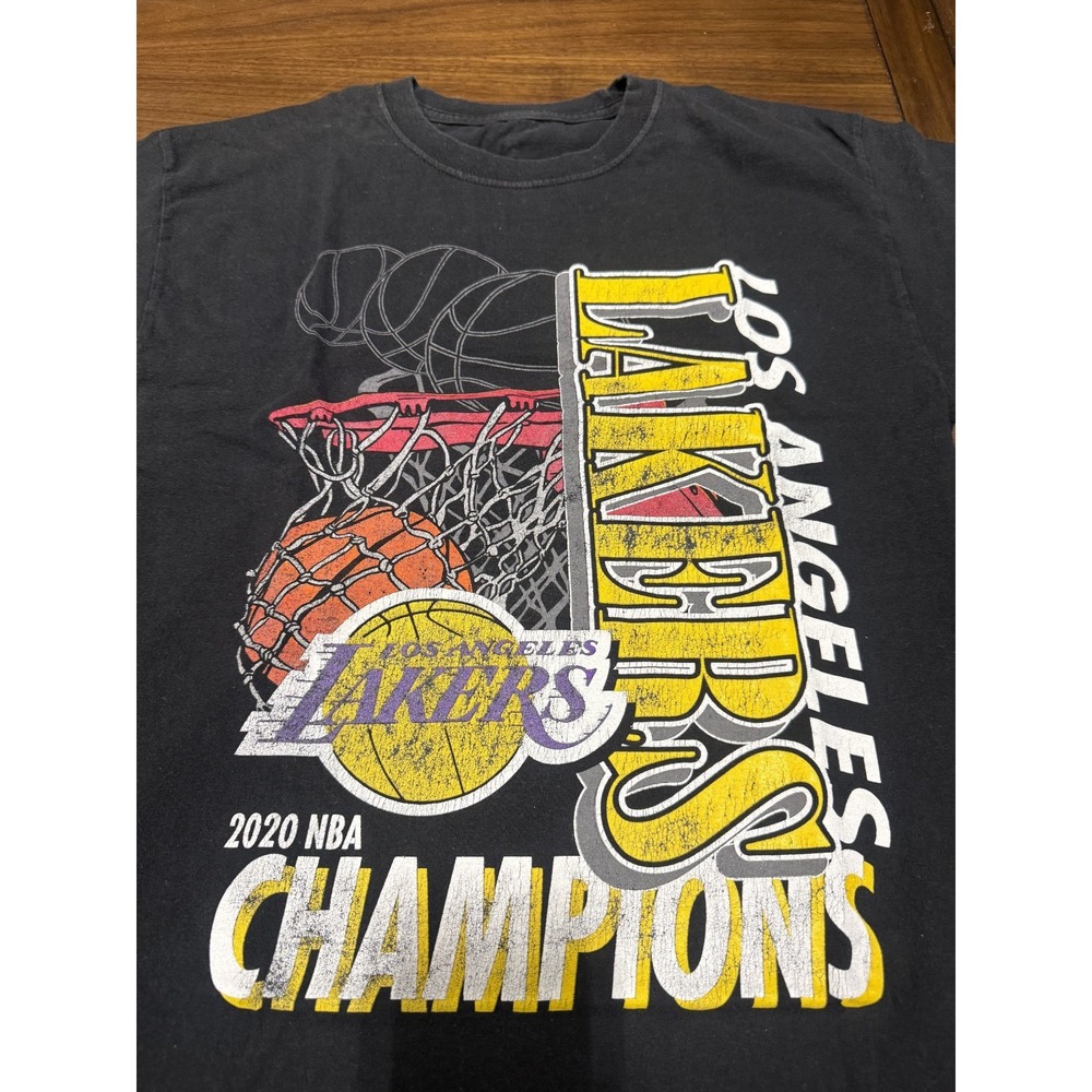 LA Lakers 2020 Champions T-shirt Men's Large Black Size S